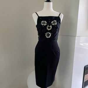 French connection black Satin dress